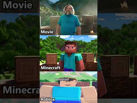 Minecraft vs Roblox vs Movie Trailer Version (I Am Steve) 😱 #shorts