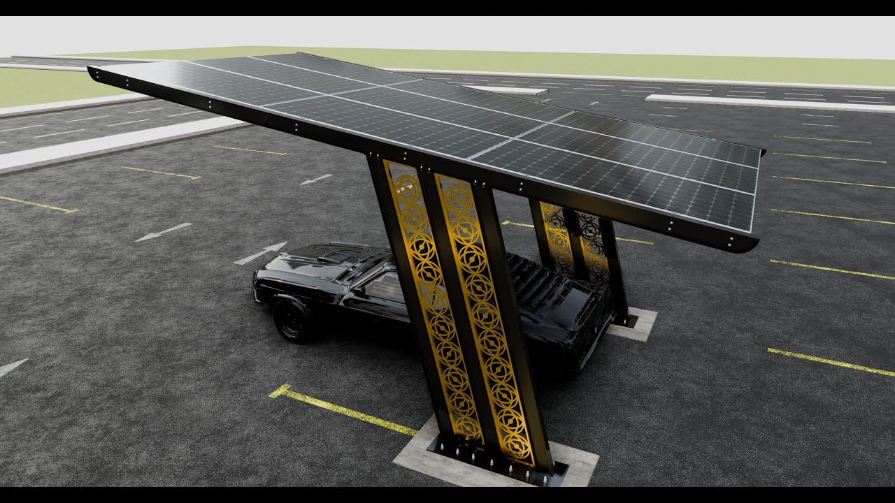 CARPORT SURYA MODERN TIPE L TIPE-17 Model 3D