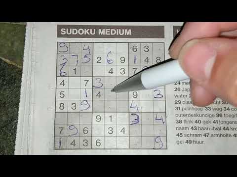 Tease your brain cells with this Medium Sudoku puzzle (with a PDF file) 09-05-2019