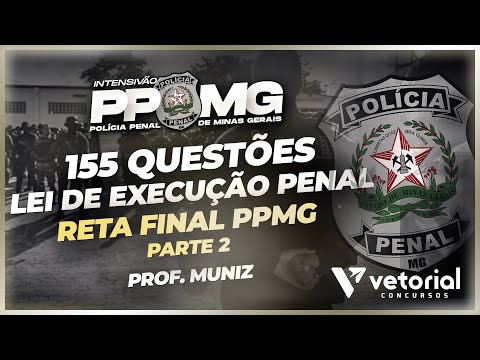 155 QUESTÕES de LEI DE EXECUÇÕES PENAIS  (Parte 2) |  Polícia Penal de Minas Gerais | Prof. Muniz