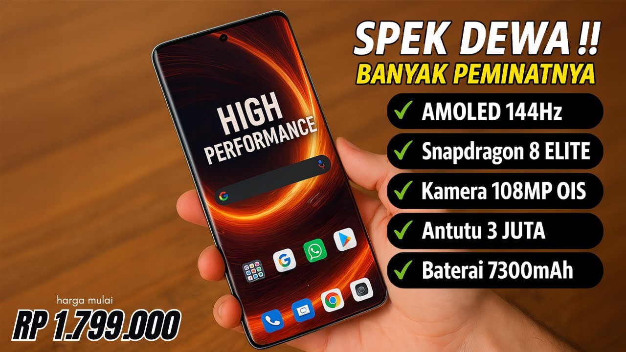 BARU RILIS LUDES!! RAM 12/512 GB, 7300mAh - HP SPEK GAMING TERBAIK DAN TERBARU JANGKA PANJANG 2025