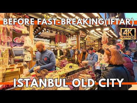 ISTANBUL TURKEY 2026 4K WALKING TOUR | Ramadan Market Before Iftar (Turkish Sweets & Street Food)
