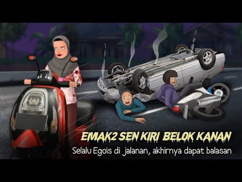 Azab Emak2 Egois Raja Jalanan #HORORMISTERI | Kartun Hantu , Animasi Horror