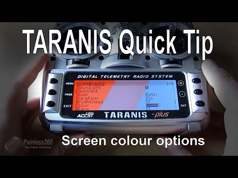 FrSky TARANIS Quick Tip - Screen colour options (Amber, White and Blue)