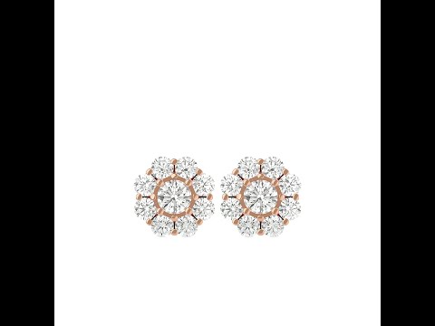 Cercei Aur Delicate Halo Aur 18k Real Diamonds - Selinna