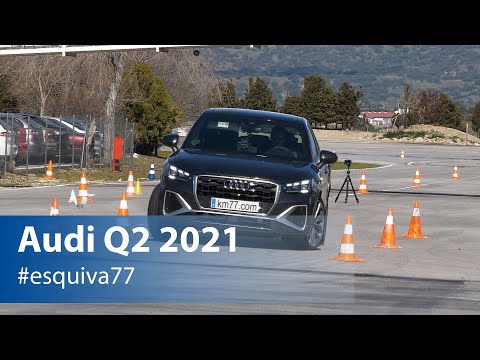 Audi Q2 2021 – Maniobra de esquiva y eslalon | km77.com