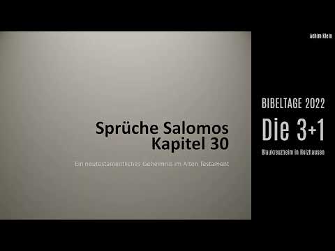 DIE OFFENBARUNG Folge 1: "Die 3+1 - Ordnung in der Bibel" (BIBELTAGE 2022 in Burbach-Holzhausen)