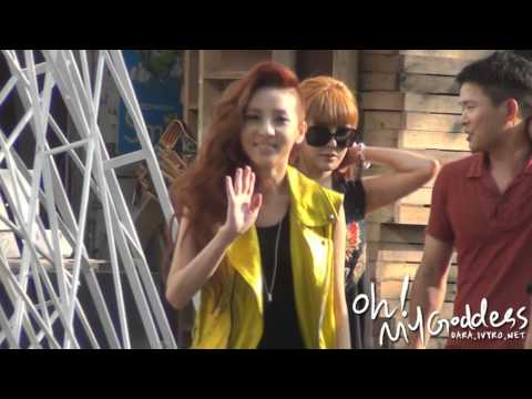 [FANCAM] 120708 Arrving and Leaving Inkigayo - preview (DARA ver)