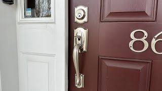 Schlage Camelot Exterior Entrance Handleset Installation and Schlage Warranty Information