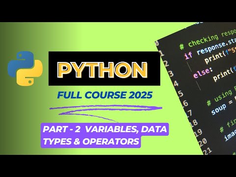 Python Basics Variables Data Types Operators Explained Python Course Lecture 2