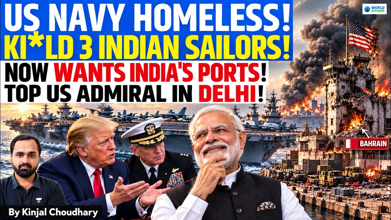 IRAN MADE US NAVY HOMELESS! Now America Wants India's Ports, Top US Admiral Lands in Delhi | Kinjal