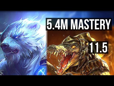 VOLIBEAR vs RENEKTON (TOP) | 5.4M mastery, 4/1/13, 900+ games | BR Diamond | v11.5