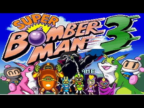 SNES Super Bomberman 3 - All Bosses Fights + Final Boss