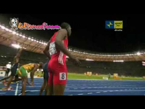 Mondiali Atletica Berlino 2009: WR 9''58 USAIN BOLT - 100 metri Finale