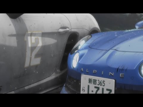 【MF GHOST 2nd Season】Sawatari Vs. Beckenbauer INTENSE Battle | (Alpine A110 Vs. Porsche GTS)