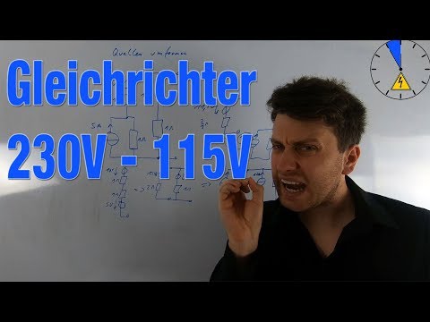 Gleichrichter mit Netzumschalter 230V und 110V anschließen B2 Schaltung