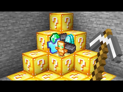 Minecraft BUT ALL ORES ARE LUCKY BLOCKS