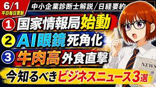 【日経解説】日本版CIAなん？？ここまで進化AI眼鏡。牛肉！！