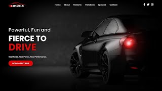 Creative Landing Page Cars Using HTML CSS | Landing Page Car