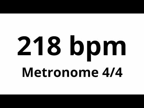 218 bpm tempo ' metronome ' 4/4