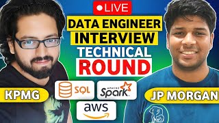 Data Engineer Mock Interview | SQL | Project | AWS| Coding | Scenario Based Questions.