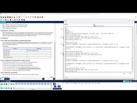 CCNA1-ITNv7 - 12.9.1 Packet Tracer - Implement a Subnetted IPv6 Addressing Scheme