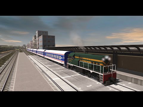 [Trainz Railroad Simulator 2022] D9E-249 pulled HARACO's coaches leave Gia Lam Station