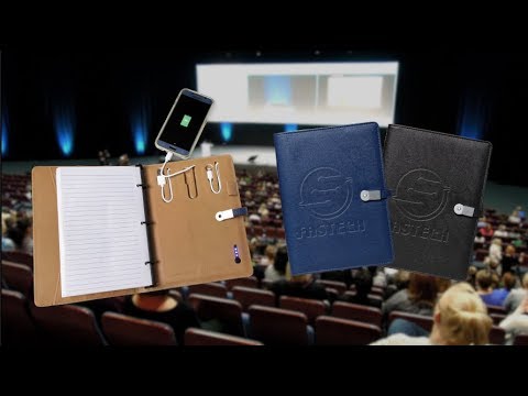 Executive Junior Power Bank Binder with USB Drive Closure