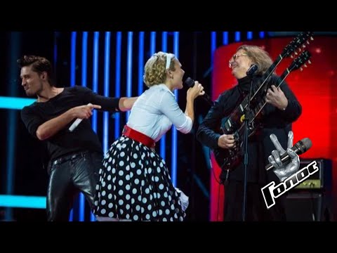 Alexander Gradsky, Dima Bilan, Leonid Agutin, Pelageya "Blue Suede Shoes" | The Voice Russia 2