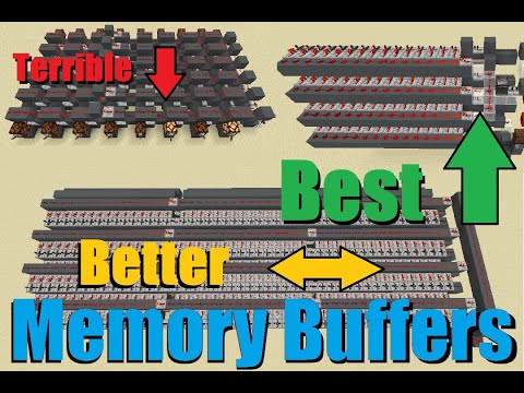 3 New Redstone Memory Buffers | Minecraft
