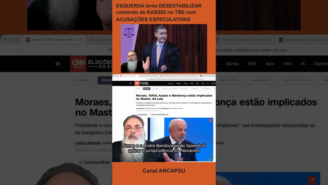 ESQUERDA tenta DESESTABILIZAR comando de KASSIO no TSE com ACUSAÇÕES ESPECULATIV