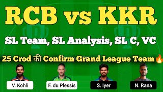 rcb vs kkr dream prediction | bengaluru vs kolkata 2022 ip 6th match dream team of today match
