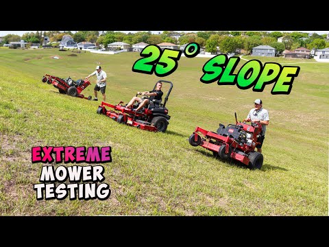 BEST Mower for STEEP hills! Zero Turn vs Stand-on vs Walk Behind vs Push Mower