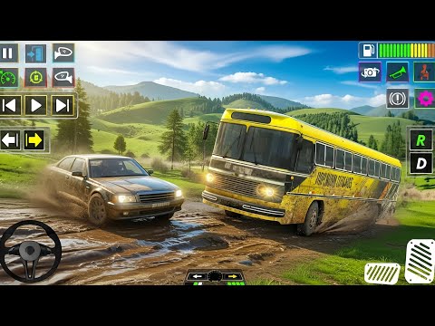 Offroad Bus Simulator 3D 😱 | City Coach Bus Driving Game 2025 | Realistic Android Gameplay