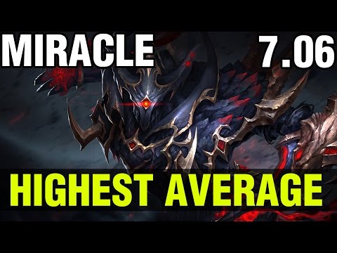 HIGHEST AVERAGE MMR MATCH IN 7.06!! - MIRACLE SHADOW FIEND IN A 8.086 MMR AVERAGE MATCH - Dota 2