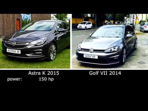 Astra K  1.4 Turbo vs Golf VII 1.4 Tsi 0-200 km/h