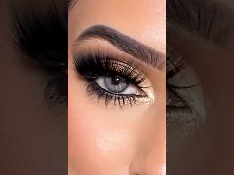 How to Create Golden Black Eye Makeup - Tutorial