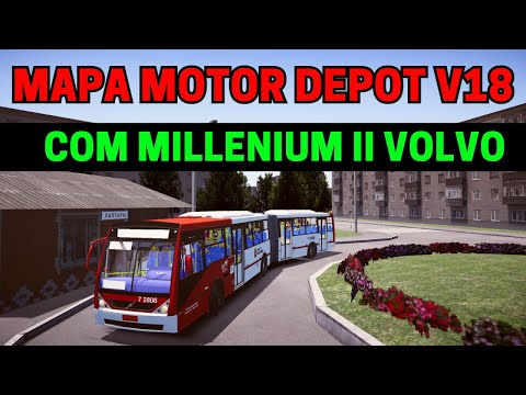 🔴Mapa Motor Depot V18 Linha Laptari Com Articulado Volvo Proton Bus Simulator #protonbussimulator