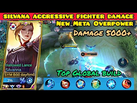 NEW META! SILVANA AGGRESSIVE FIGHTER DAMAGE | SILVANA BEST BUILD 2022 | BUILD SILVANA BOO DAYNIMO ML