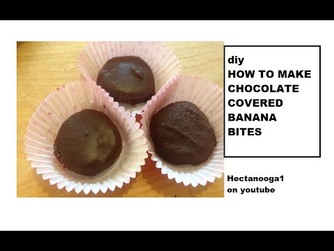 CHOCOLATE COVERED BANANA BITES, food and recipes, easy chocolate candies