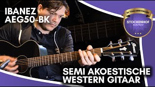 Video thumbnail for Ibanez AEG50-BK -  Semi Acoustic Western Guitar (SOUND DEMO) - Pickup vs Mic by Stockenhof Muziek