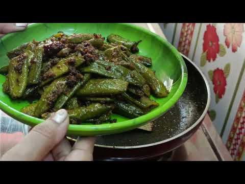 Broad Beans Fry Mustard Borad Beans - A Recipe from India