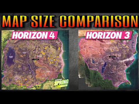 Map Size Comparison | Forza Horizon 4 vs Horizon 3 | In-depth analysis!