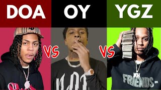 DOA vs OY vs YGZ RAPPERS!!! *2024*