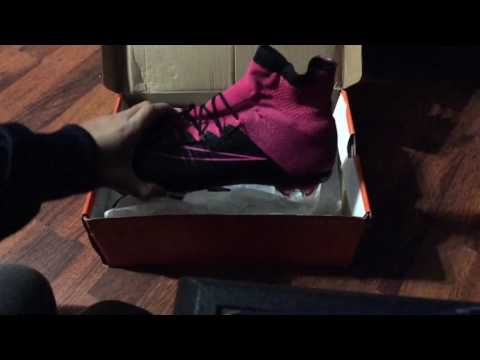 Nike mercurial superfly leather unboxing Tech craft. Hyper pink and black Replica