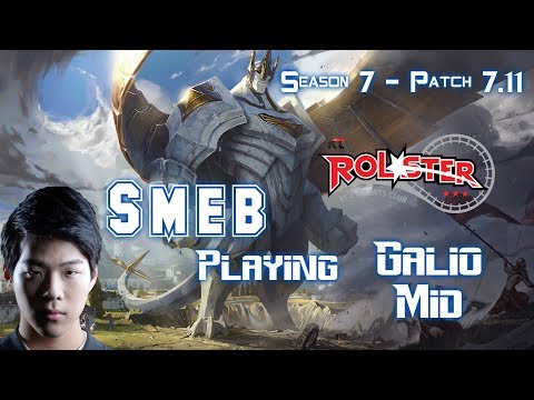 KT Smeb GALIO vs TWISTED FATE Mid - Patch 7.11 KR Ranked