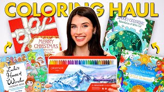 HUGE COLORING HAUL 🎨✨ New Coloring Books, Supplies & First Impressions