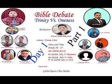 Trinity Vs Oneness Debate Part I (Global Rawn Chin)