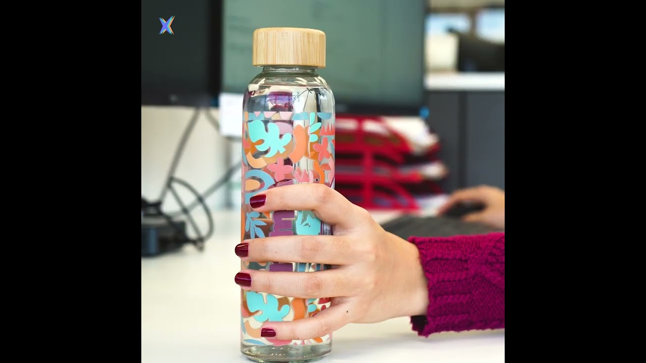 BOTELLA DE CRISTAL - Botellas de vidrio personalizadas reutilizables
