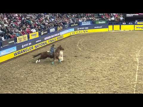 NFR 2022 Round 6 Barrel Racing - Brittany Pozzi Tonozzi winning the round!